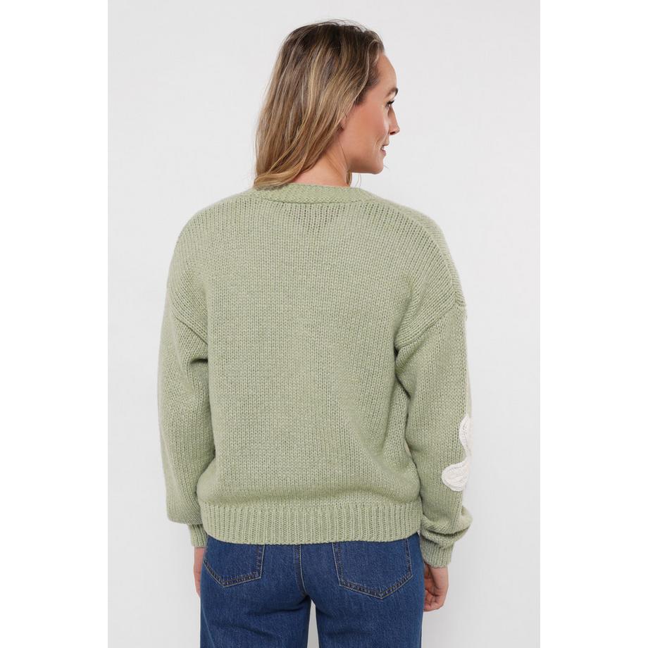 Joe Browns Winter Walks Strickjacke mit Blumenstickerei  