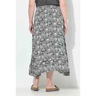 Ulla Popken Maxirock Volantsaum vorne kürzer  