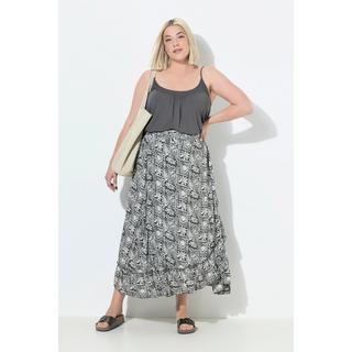 Ulla Popken Maxirock Volantsaum vorne kürzer  