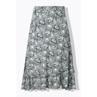 Ulla Popken Maxirock Volantsaum vorne kürzer  