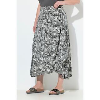 Ulla Popken Maxirock Volantsaum vorne kürzer  