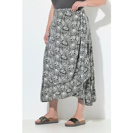 Ulla Popken Maxirock Volantsaum vorne kürzer  