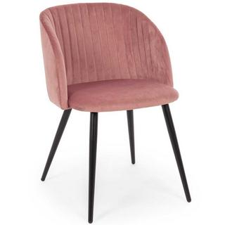 mutoni Chaise avec accoudoirs Queen velvet pink  