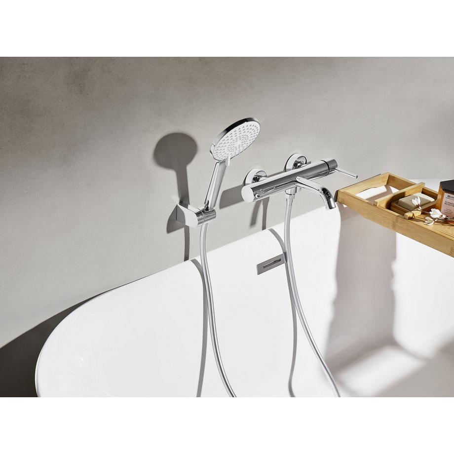 Beliani rubinetto miscelatore da parete per vasca e doccia en Ottone Moderno MELIQUINA  