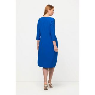 Ulla Popken  Robe, col en V asymétrique, manches 3/4 