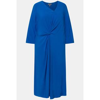 Ulla Popken  Robe, col en V asymétrique, manches 3/4 