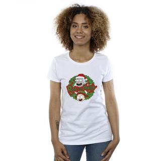 Rick And Morty Rick and Morty Christmas Wreath T-Shirt  