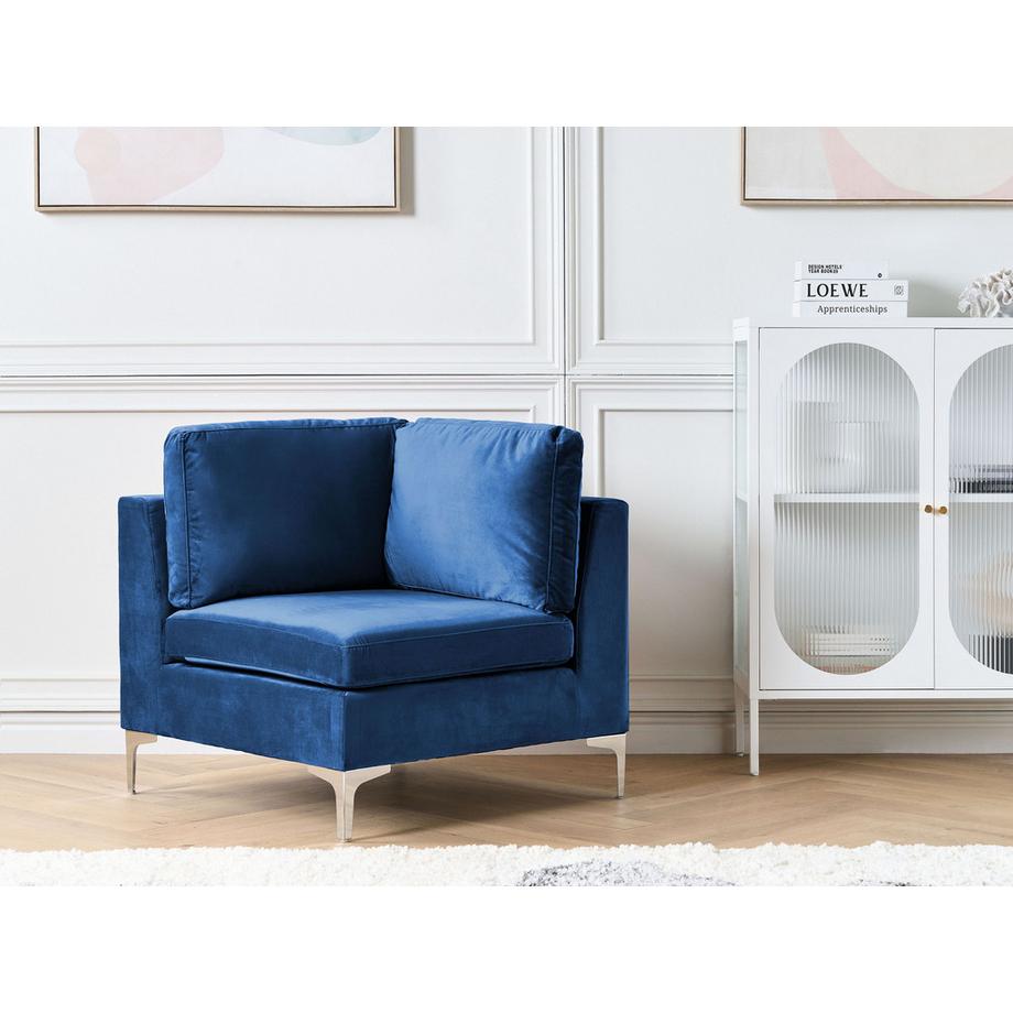 Beliani Eckmodul aus Samtstoff  EVJA  