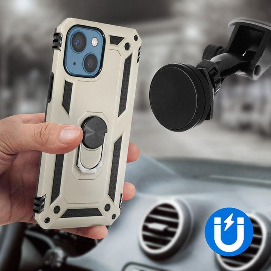 Avizar  Cover iPhone 13 Mini Bi-materiale Beige 