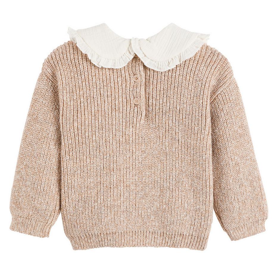 La Redoute Collections  Pull col claudine en fine maille 