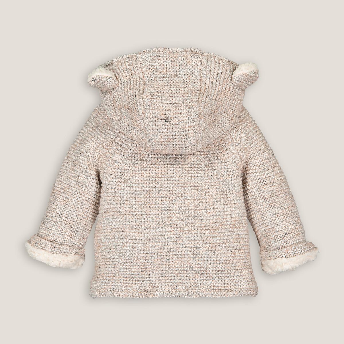 La Redoute Collections  Kapuzenjacke aus Strick & Teddyfleece 