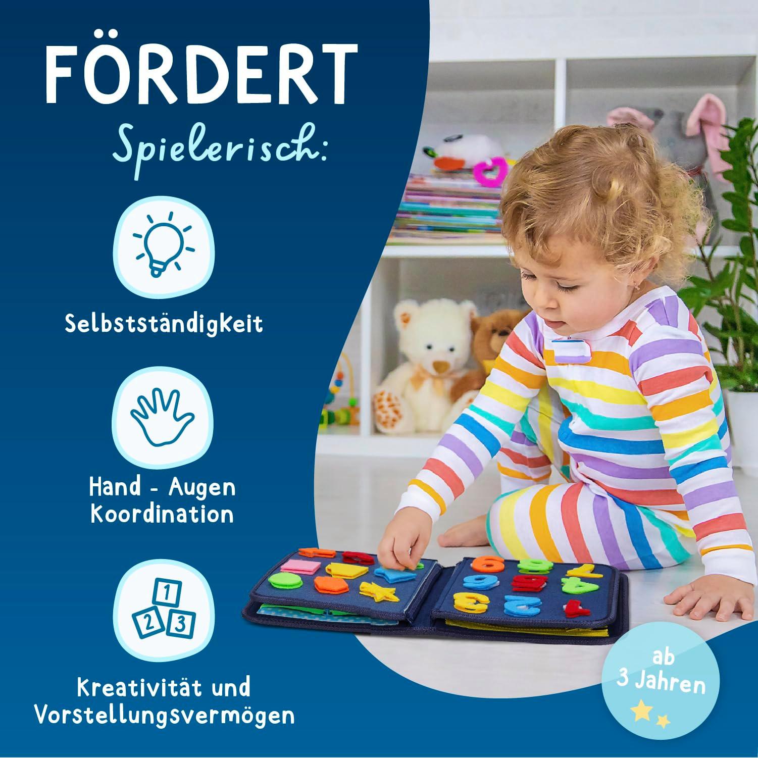 Activity-board  Busy Board - Unser Spielzeug für die Entwicklung Ihres Kindes I Das Activity Board als tolles Geschenk & super Reisespielzeug 