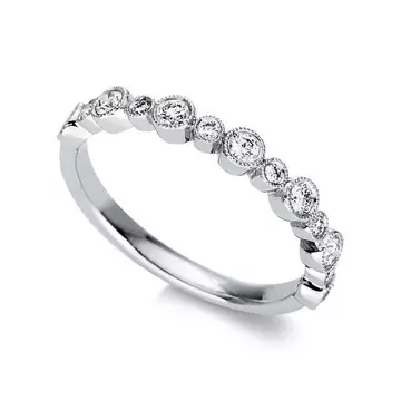 Mémoire-Ring 750/18K Weissgold Diamant 0.31ct.