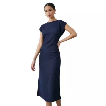 Midikleid Geraffte Seite