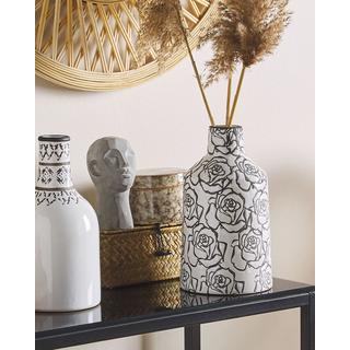 Beliani Vase à fleurs en Grès Rétro ALINDA  