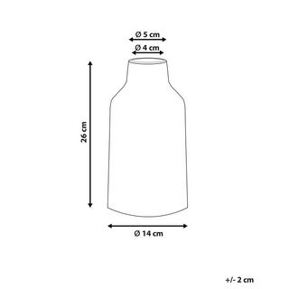 Beliani Vase à fleurs en Grès Rétro ALINDA  