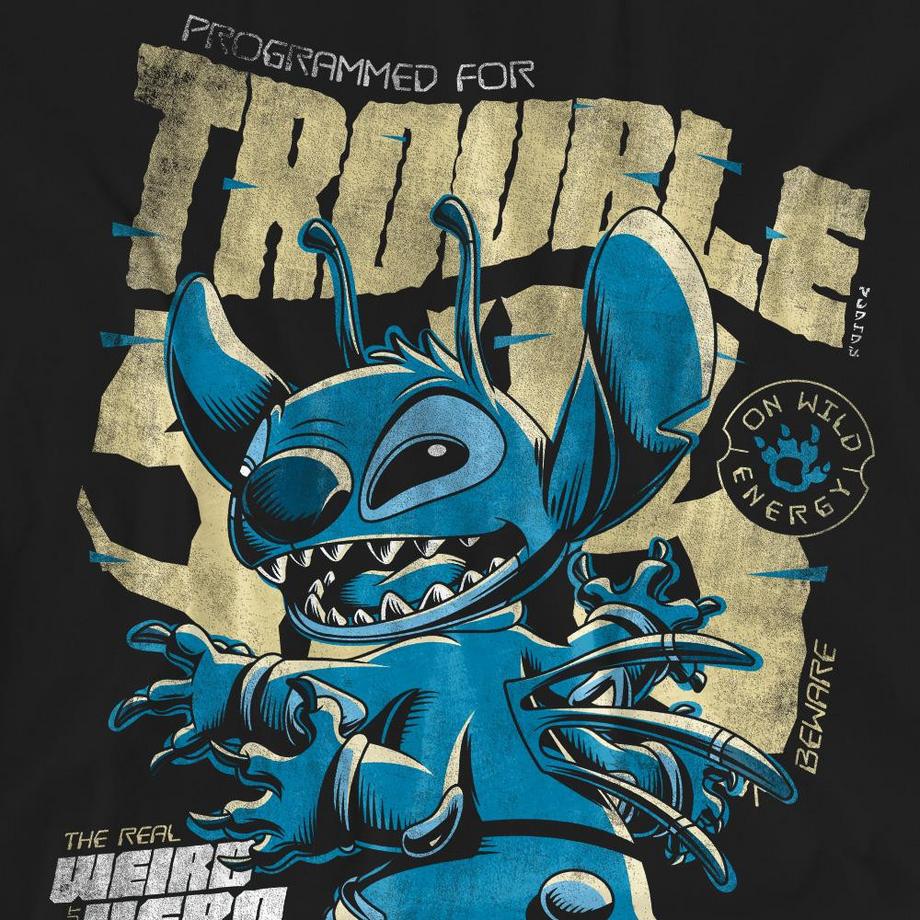 Lilo & Stitch  T-ShirtStyle Bande Dessinée Trouble 