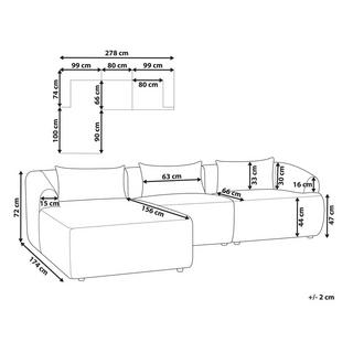 Beliani Ecksofa aus Polyester Modern SVANSELE  