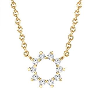 Glanzstücke München  Femme Collier en argent Fleur/Cercle 