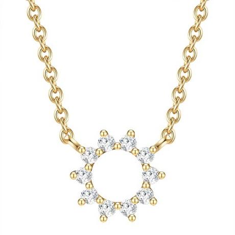 Glanzstücke München  Femme Collier en argent Fleur/Cercle 