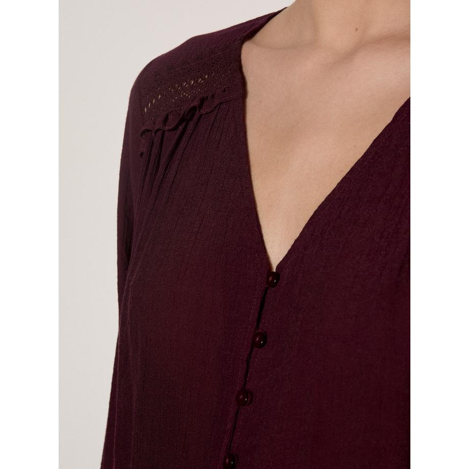 APRICOT  Blouse chatoyante avec empiècement en crochet 