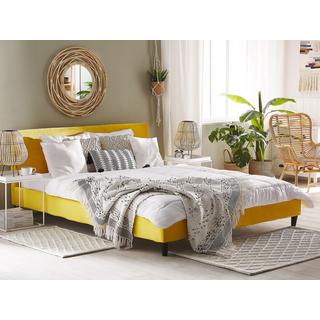 Beliani Revêtement de cadre de lit en Velours FITOU  