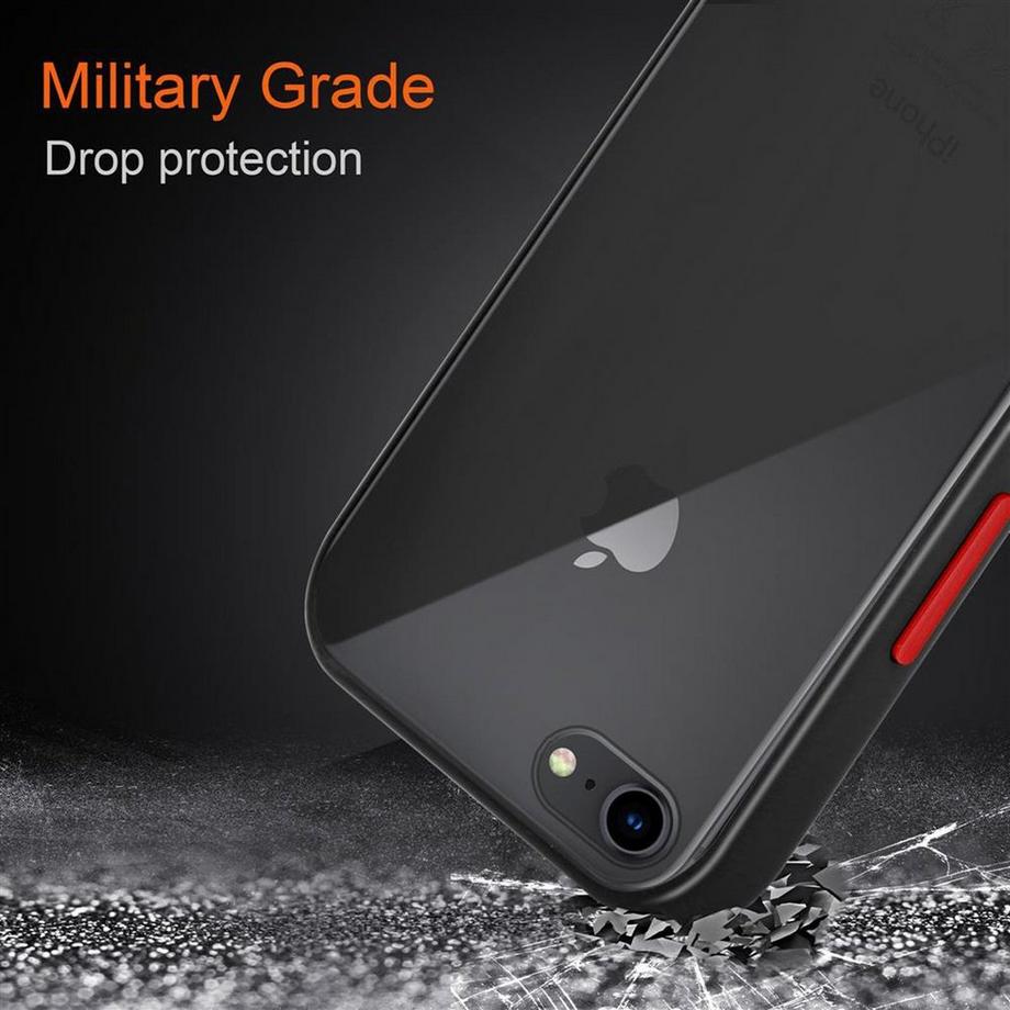 Cadorabo  Hülle für Apple iPhone 6 / 6S / 7 / 7S / 8 / SE 2020 Hybrid mit TPU Silikon Innenseite 