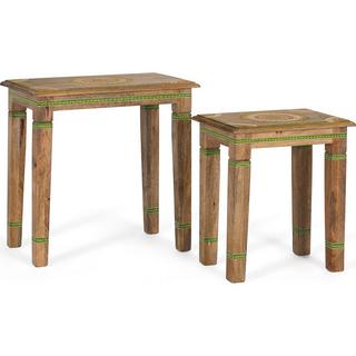 mutoni Tavolino in legno di mango naturale 56 (set di 2)  