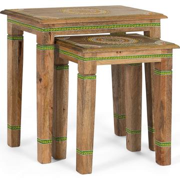 Tavolino in legno di mango naturale 56 (set di 2)