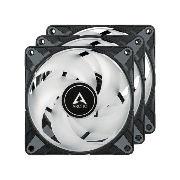 Arctic Cooling  ARCTIC P12 PWM PST A-RGB 0dB Boitier PC Ventilateur 12 cm Noir, Blanc 3 pièce(s) 