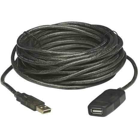 Manhattan  USB-Kabel USB 2.0 USB-A Stecker, USB-A Buchse 20.00 m Schwarz 