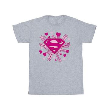 Tshirt SUPERMAN PINK HEARTS AND STARS LOGO