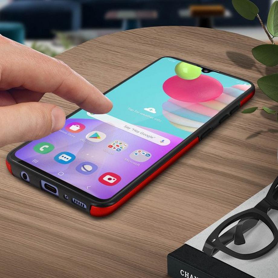 Avizar  Coque Samsung Galaxy A41 Intégrale Rouge 