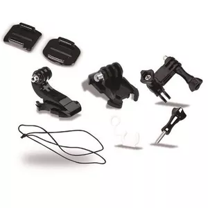 Flache und gebogene Klebehalterungen + Movin'CAM Black Gelenkarm für GoPro Hero7 White, Hero7 Silver und Hero7 Black