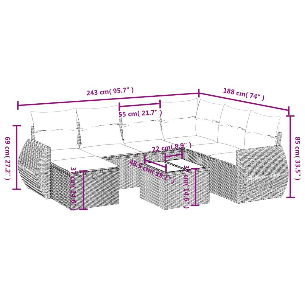 VidaXL Garten sofagarnitur poly-rattan  