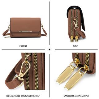 Only-bags.store PU Leder Crossbody Umhängetasche Passport Handytasche mit Kartenschlitz Verstellbarer Abnehmbarer Schulterriemen  