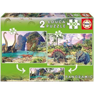 Puzzle Welt der Dinosaurier (2x100)