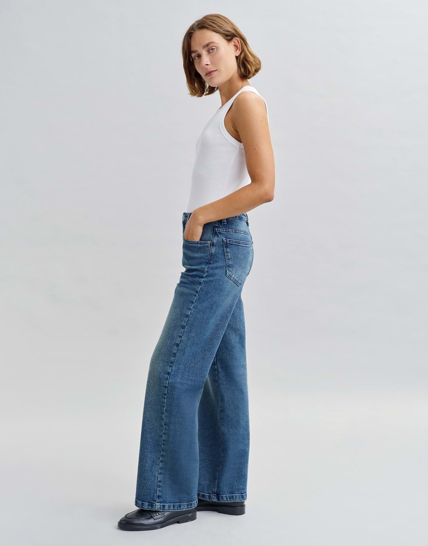 OPUS  Wide Leg Jeans Mivy gerader Schnitt 