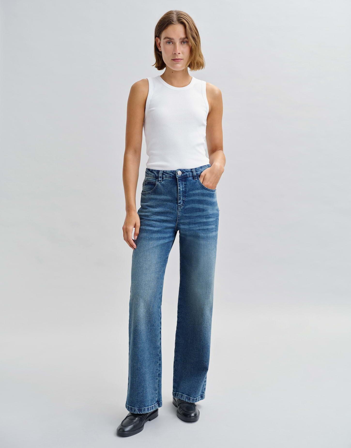 OPUS  Wide Leg Jeans Mivy gerader Schnitt 