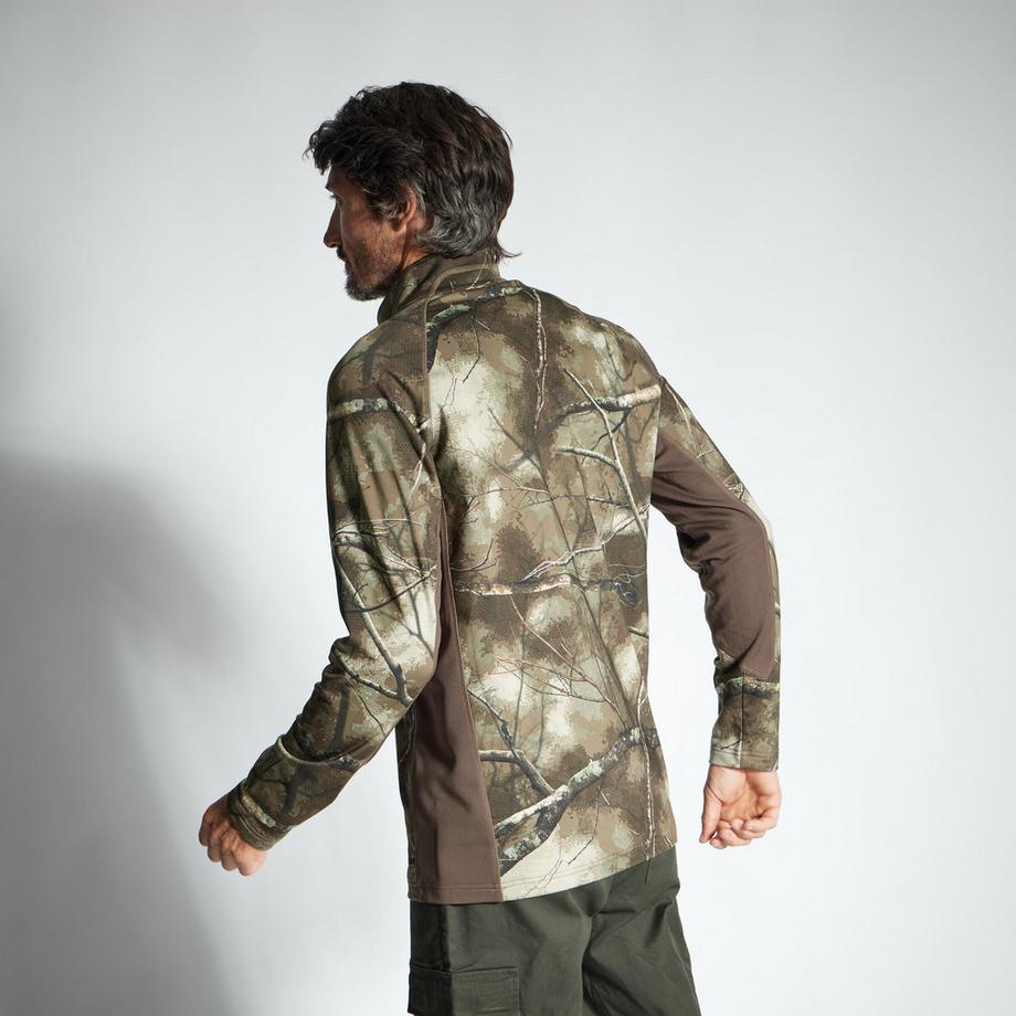 SOLOGNAC  Maglia maniche lunghe caccia traspirante caldo poliestere 