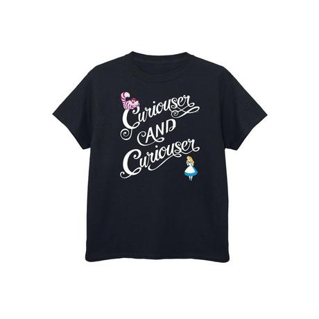 Alice in Wonderland  Tshirt CURIOUSER AND CURIOUSER 