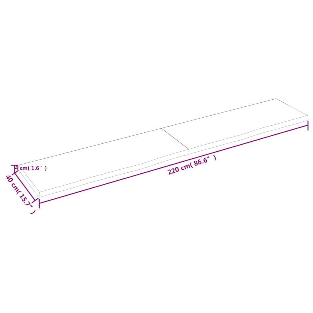 VidaXL  Comptoir de salle de bain bois de chêne 