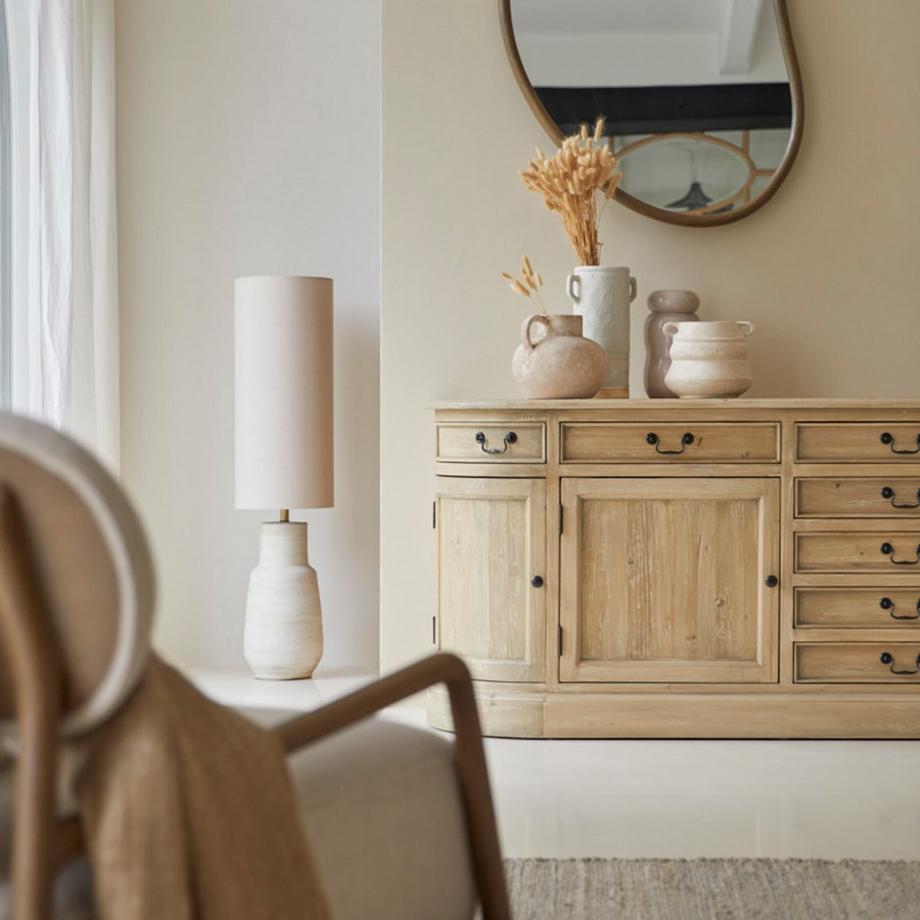 Tikamoon Anrichte aus Pinienholz 225 cm Celeste  