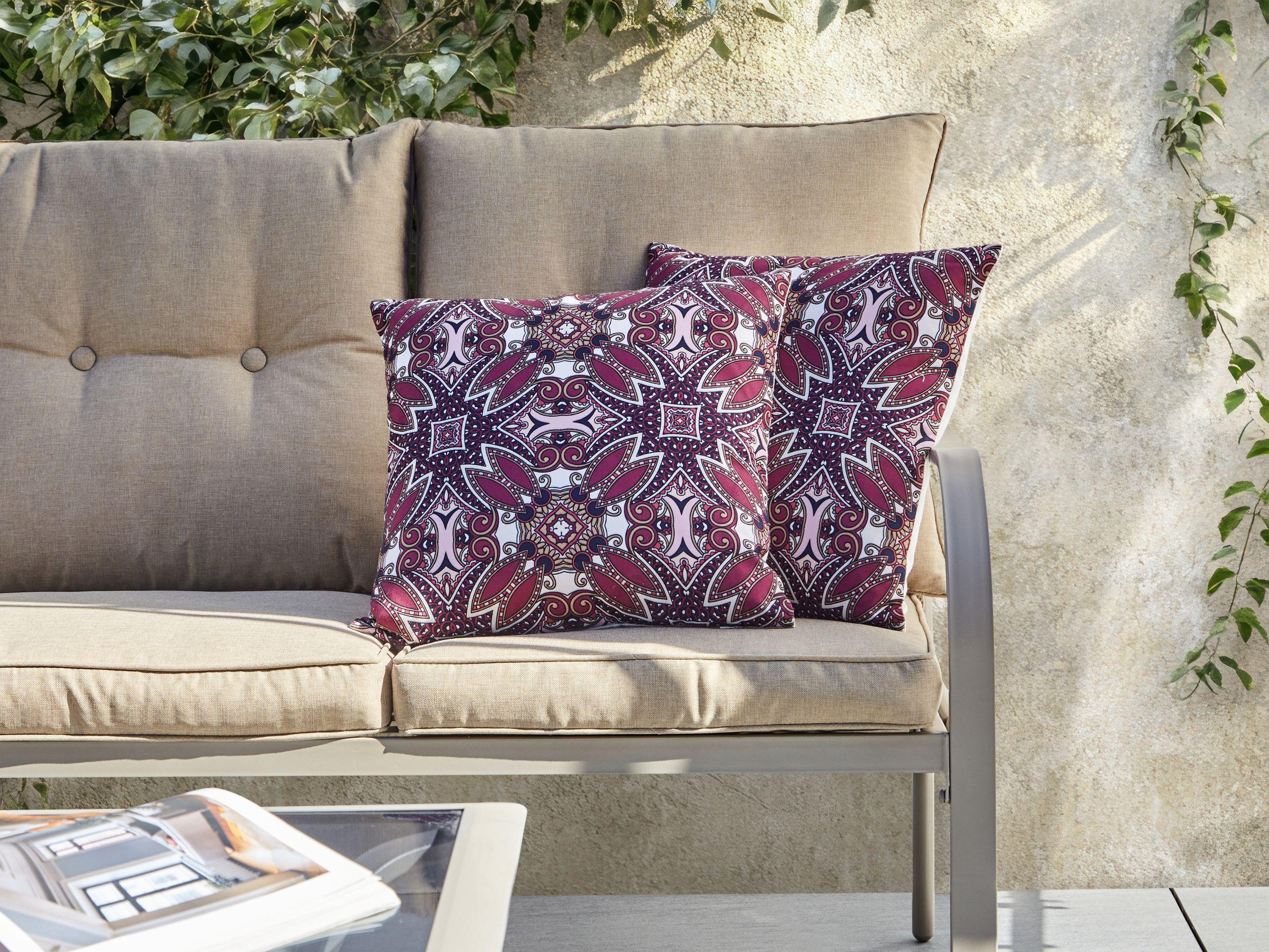 Beliani Gartenkissen 2er Set aus Polyester Modern MIRAGE  