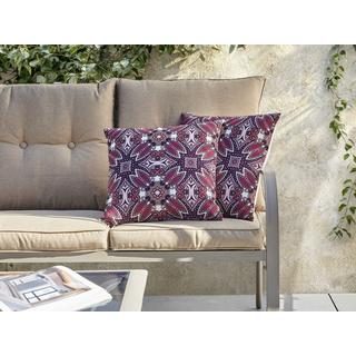 Beliani Gartenkissen 2er Set aus Polyester Modern MIRAGE  