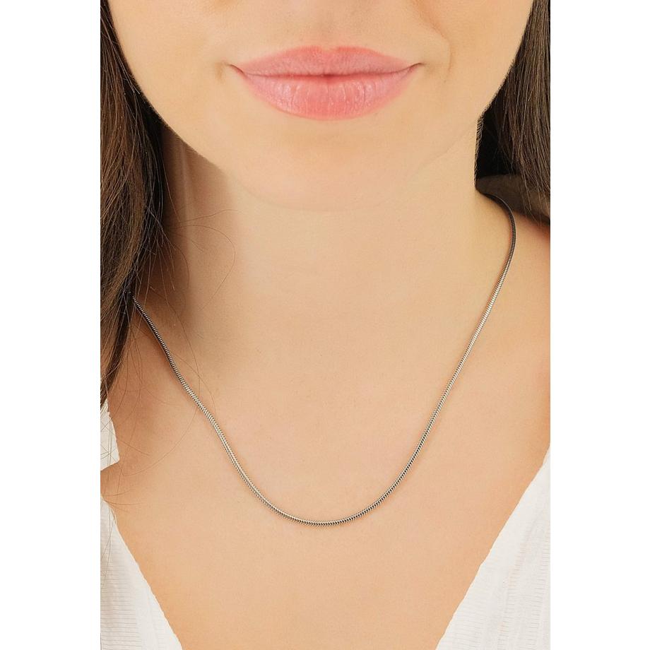 MUAU Schmuck  Collier Schlange Weissgold 750, 1.9mm, 45cm 