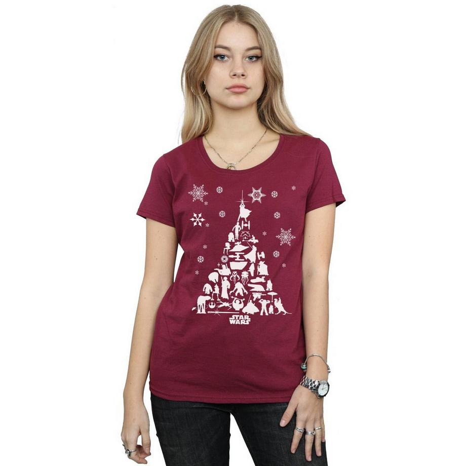 STAR WARS T-Shirt Graphique Arbre de Noël  