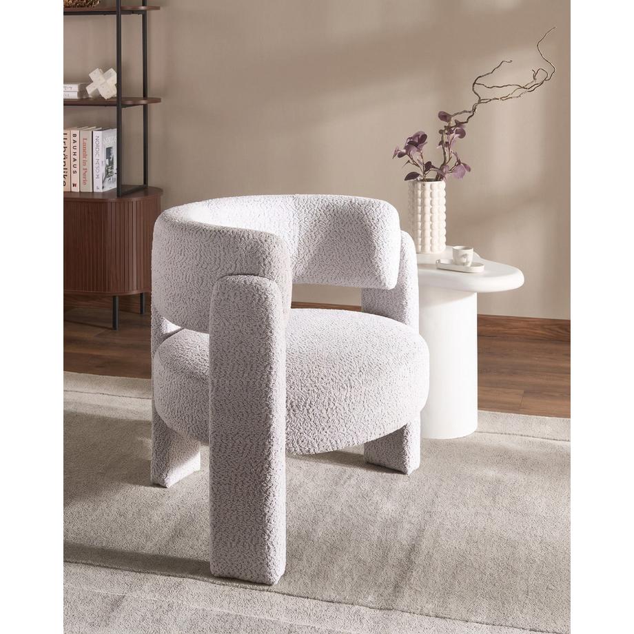Beliani Fauteuil en Tissu chenille  BUREA  