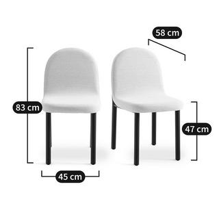 La Redoute Intérieurs Lot de 2 chaises tissu texturé  