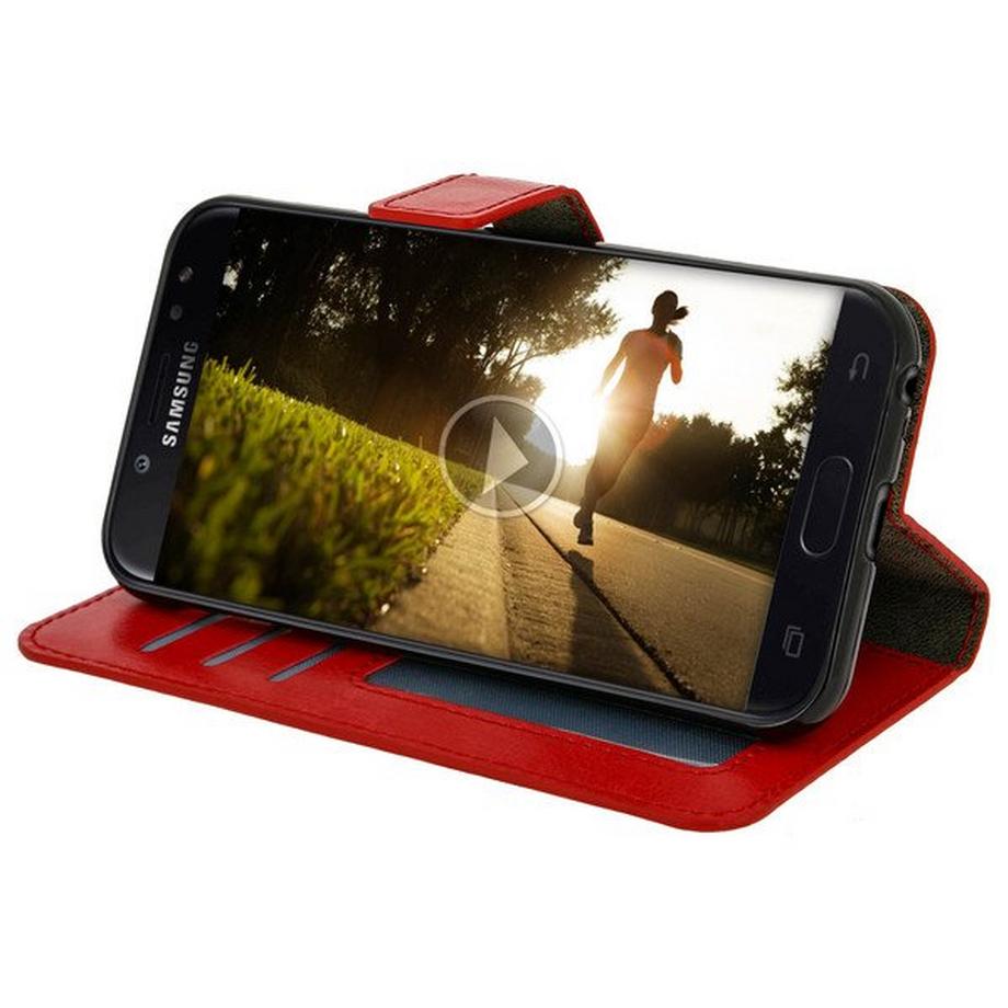 Avizar  Étui portefeuille Rouge Galaxy J3 2017 